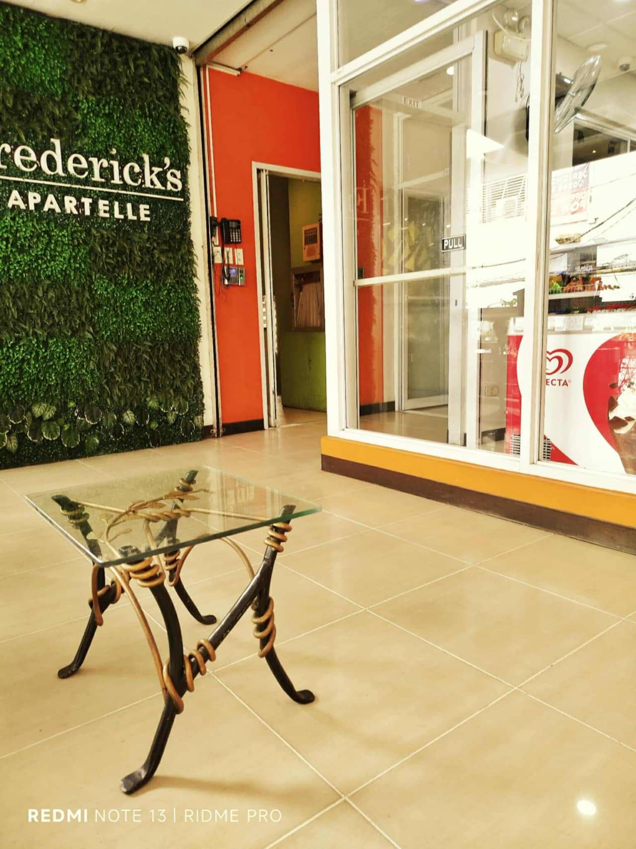 Frederick’s Apartelle entry view