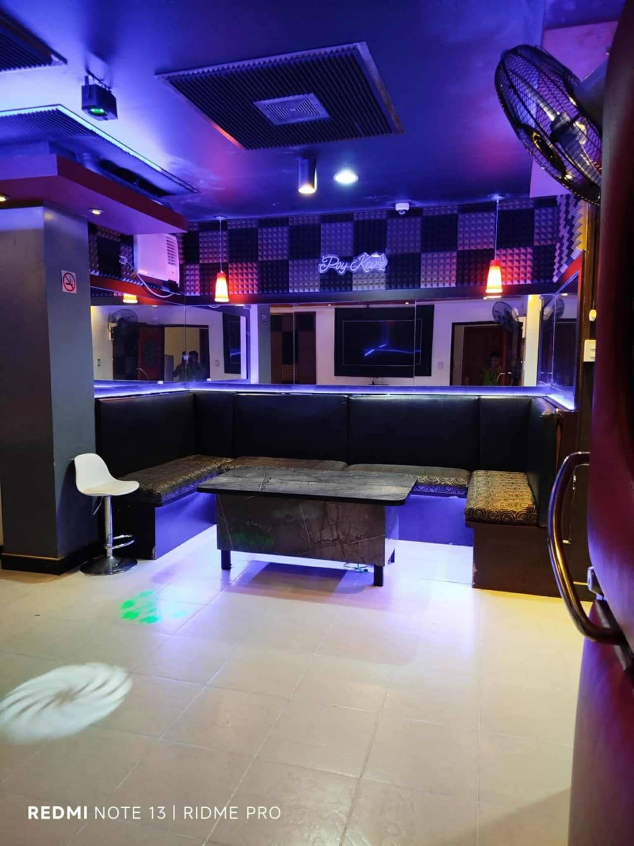 Private KTV Room with ambient lighting
