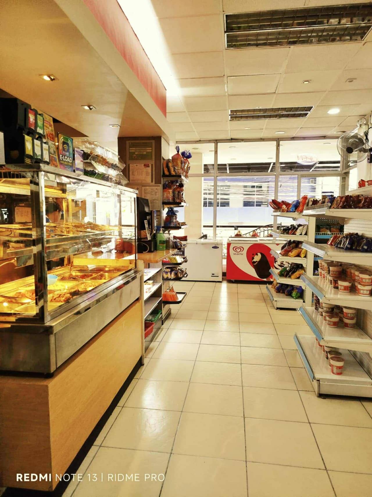 Inside our store – snacks & hot meals